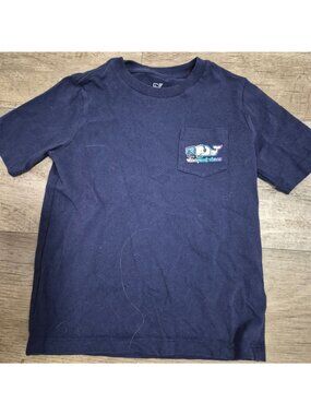 Vineyard Vines Kids Gamer Whale Graphic Navy T-Shirt Size 6 100% Cotton